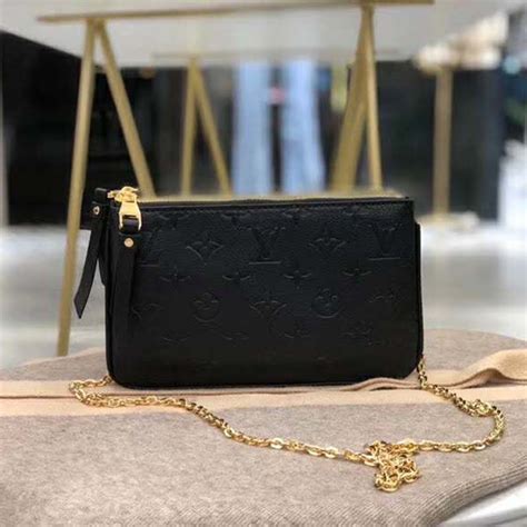 louis vuitton double zip pochette monogram empreinte leather|louis Vuitton Monogram multi pochette.